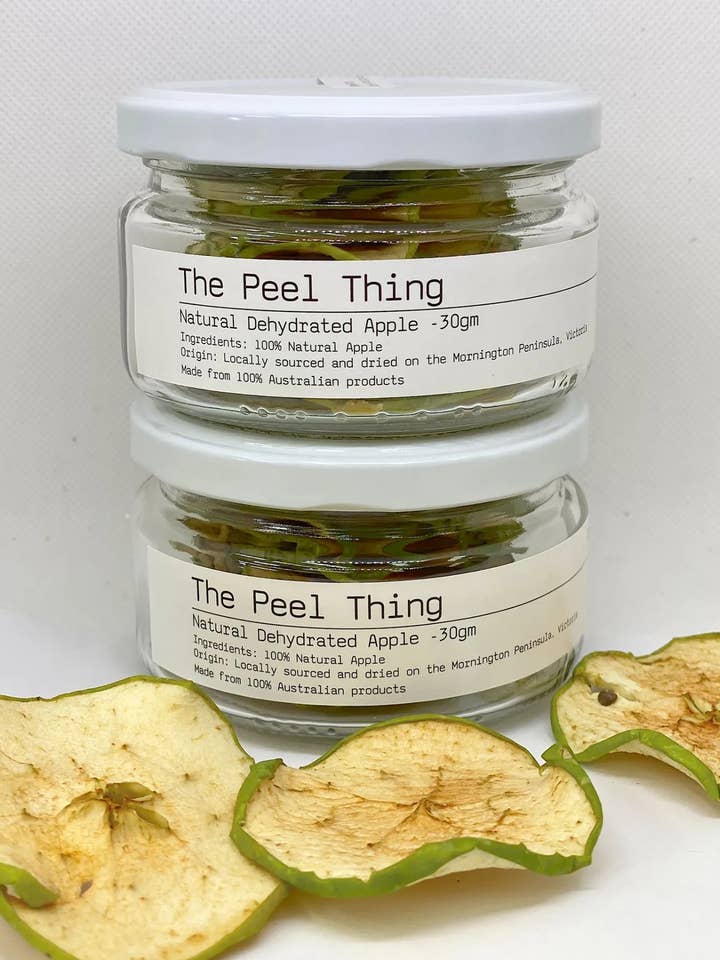 Tamanho Presente - Maçã Natural Desidratada - Frasco 30gm por atacado de The Peel Thing