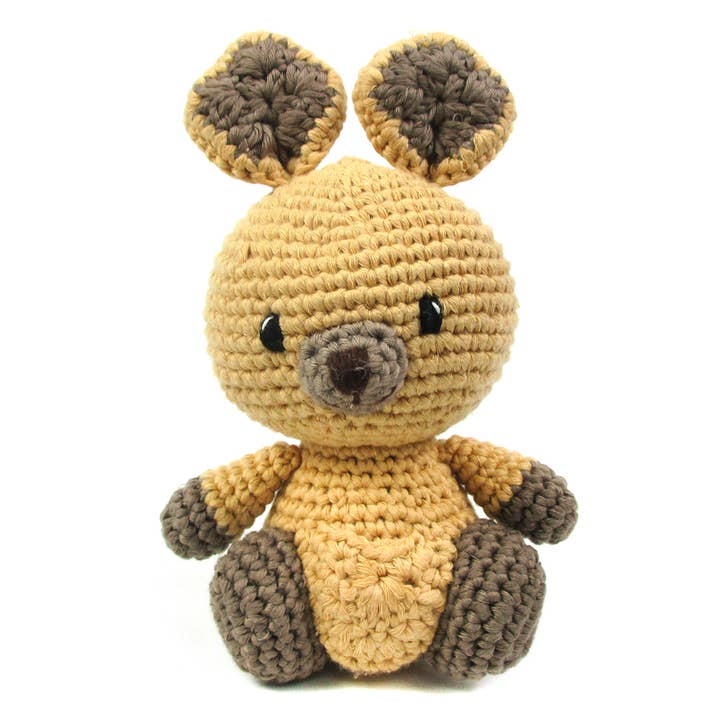 Paul and Lucy - Venta al por mayor Peluche - Niños y bebés - Juguete de ganchillo hecho a mano, Mini Karu, el canguro beige