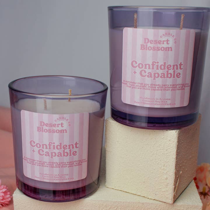 Confident + Capable Candle for wholesale by Desert Blossom Candle Company