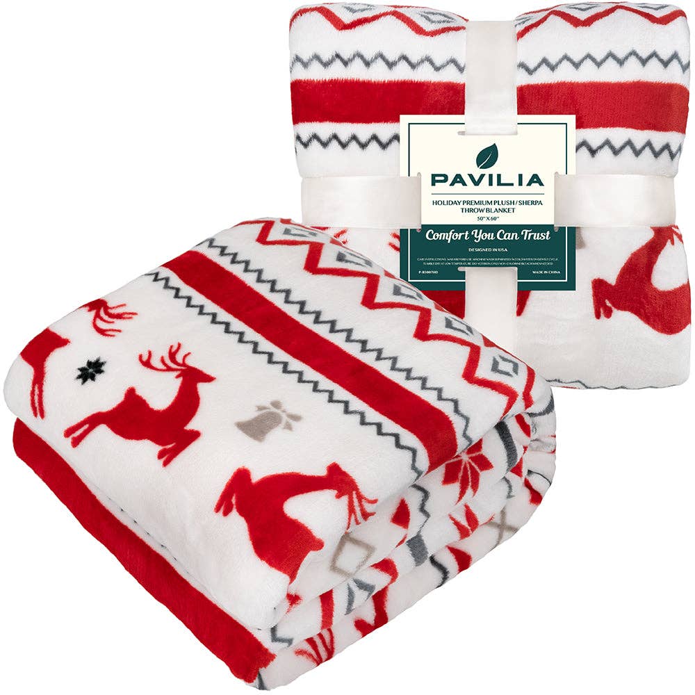 Pavilia – wholesale Prydnadsfilt – Pavilia julfleecefilt med säsongsmotiv69