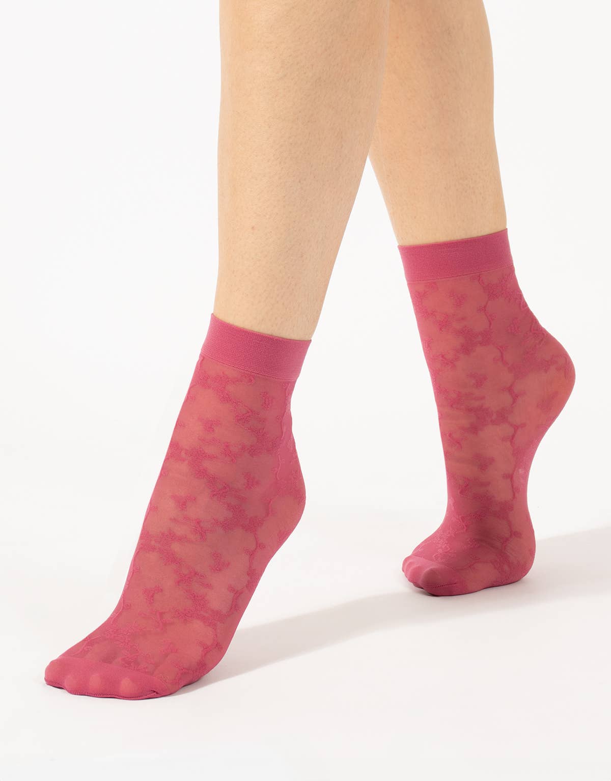 Cette - Wholesale Sokken - Dames - Pop sokken | transparante enkelsokken voor dames met bloemenpatroon6