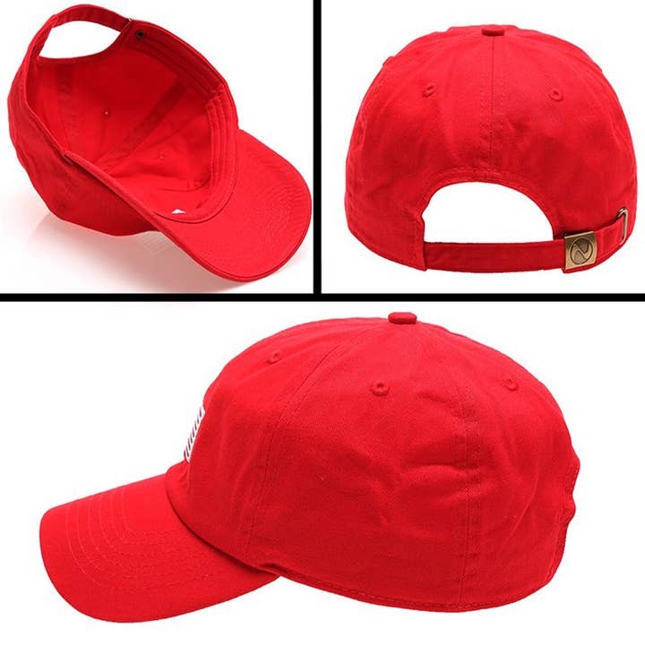 Fashion City - Wholesale Baseball Cap - Unisex - American Flag Patched Cotton Baseball Cap