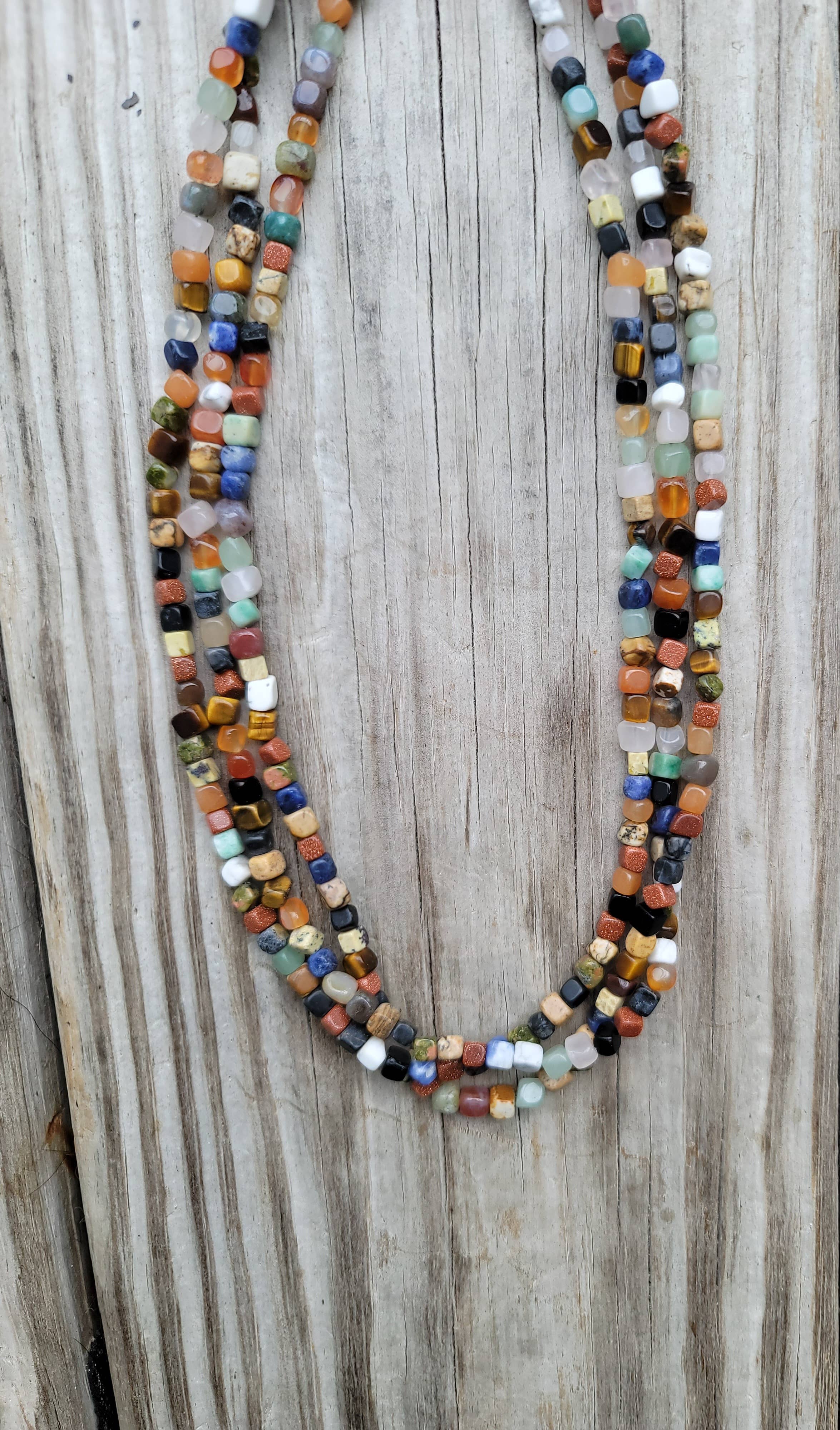 Horse Spirit Studio - Wholesale Choker/Collar - Natural gemstones 3 strand choker Native Southwest handmade 4