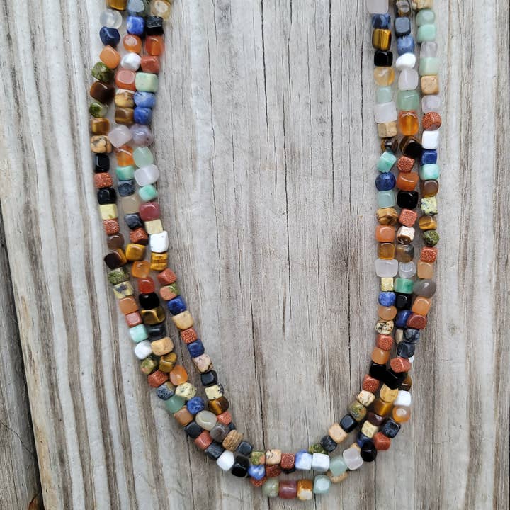 Horse Spirit Studio - Wholesale Choker/Collar - Natural gemstones 3 strand choker Native Southwest handmade 4