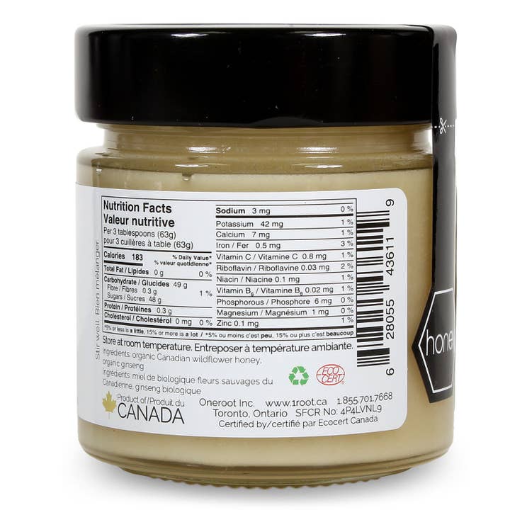 OneRoot - Vente Miel - Miel de ginseng biologique - 300g3