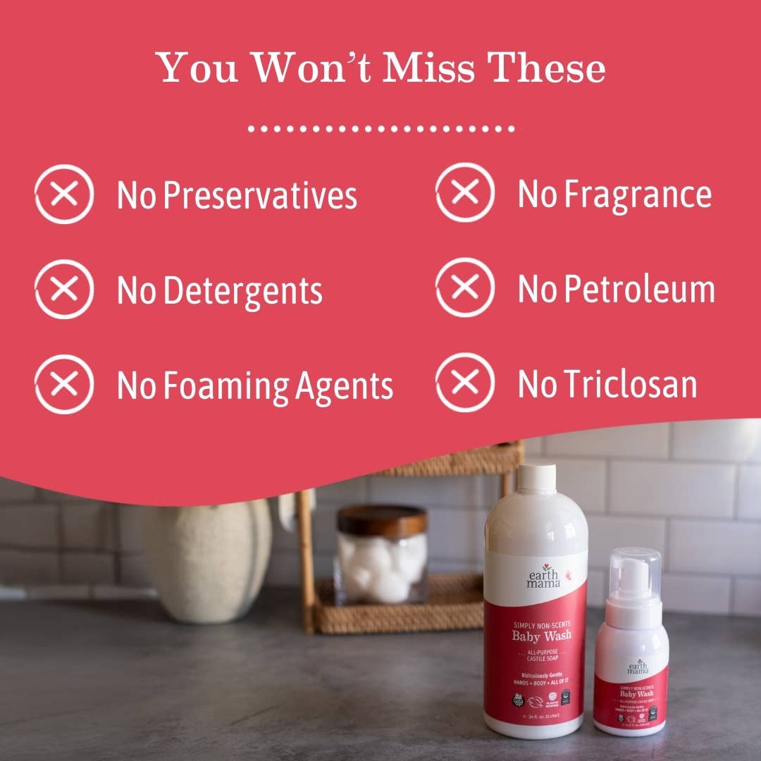 Earth Mama Organics - Wholesale Body Wash/Shower Gel - Kids & Baby - Simply Non-Scents Baby Wash5