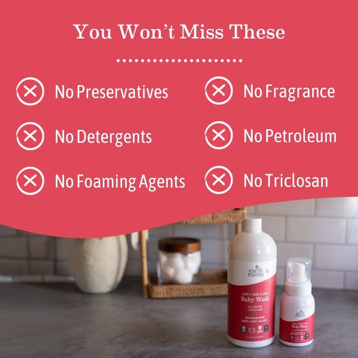 Earth Mama Organics - Wholesale Body Wash/Shower Gel - Kids & Baby - Simply Non-Scents Baby Wash5