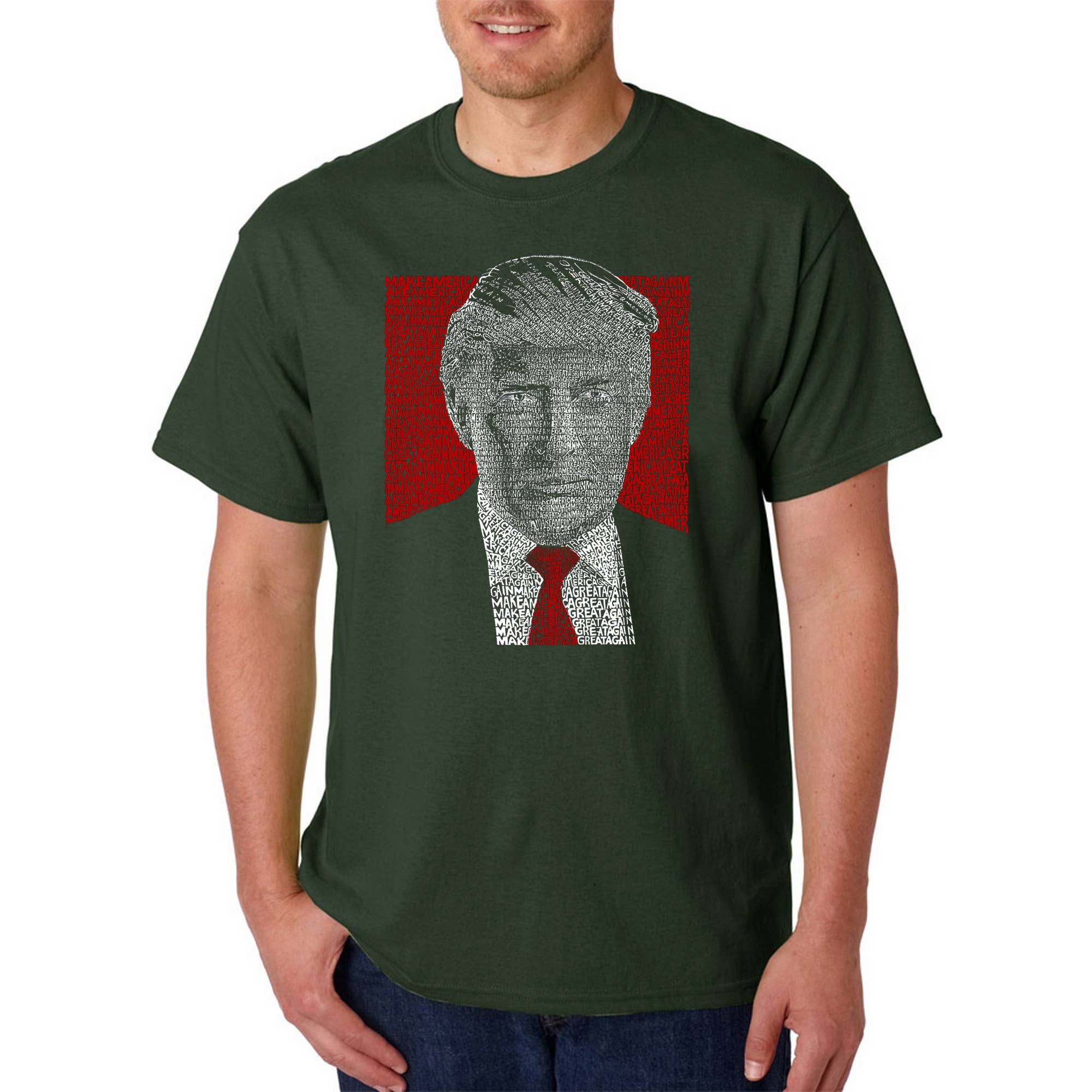 LA Pop Art - Wholesale Screen Printed T-Shirt - Men's - LA Pop Art Men's Word Art T-shirt - TRUMP 20163