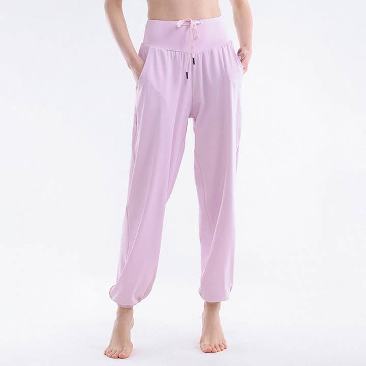 Ultra-thin Cool Loose Drawstring Feet Quick Dry Yoga Pants for wholesale by ELKLENS