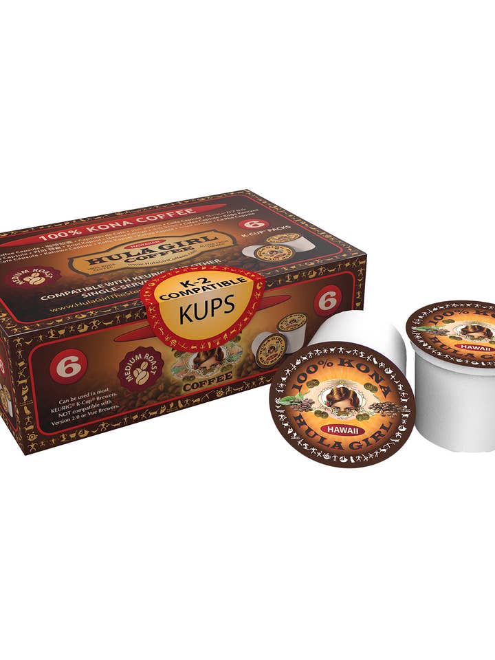 Hula Girl 100% Kona Single Serve K-Cups Box 6 – Case of 25 for wholesale by Hula Girl Products