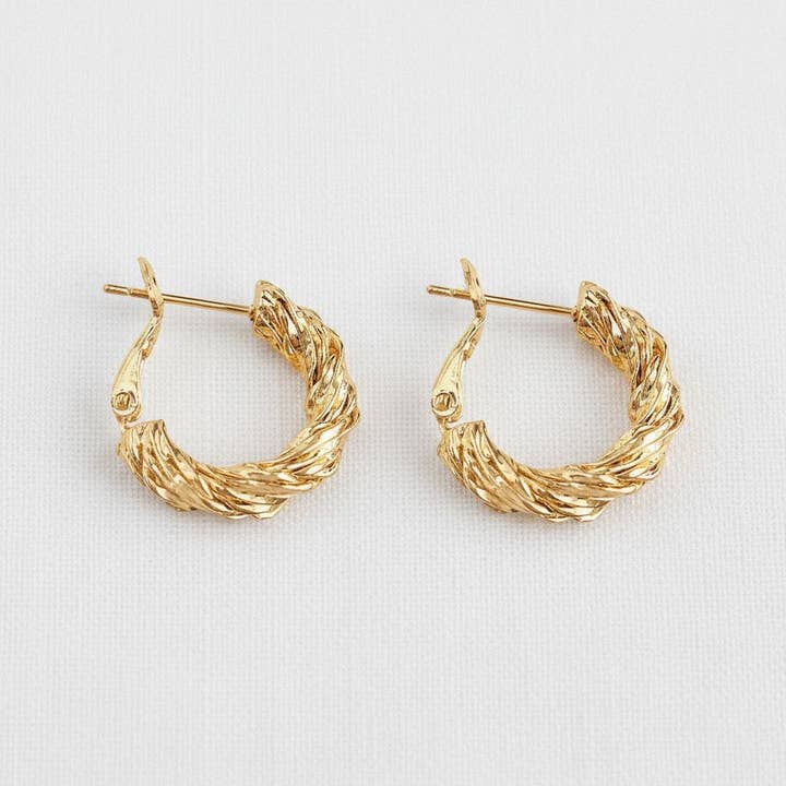 Ellemadera - Wholesale Hoop Earrings - Retro Twisted Hoop Earrings