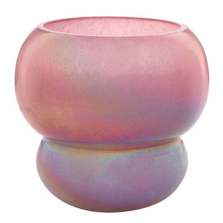 Pink Iridescent Glass Candle for wholesale by 47th & Main (Creative Brands)