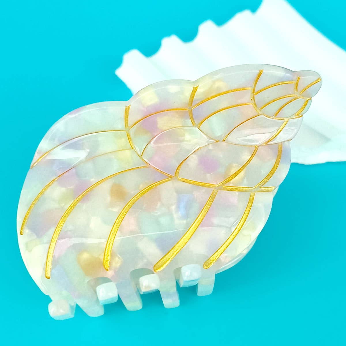 ACCITY - Wholesale Hair Clip - Women's - OCEAN BEACH FISH SEASHELL ACRYLIC HAIR CLAW CLIPS _CWAHA055221
