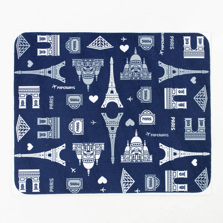 Paperways - Microfiber Mouse Pad - Paris Navy (Sale) for wholesale by Paperways