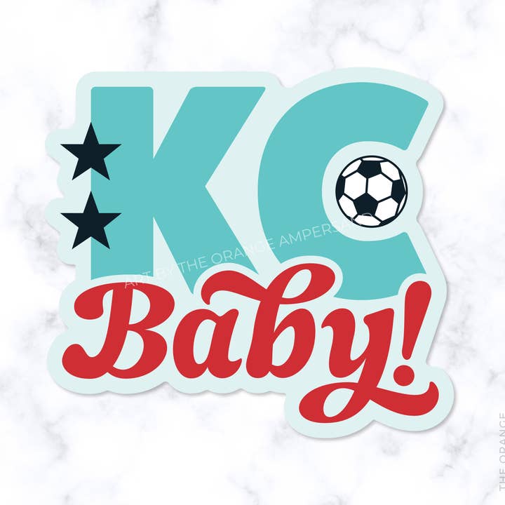 The Orange Ampersand - Wholesale Sticker - KC Baby! Kansas City Womens Soccer Sticker | KC Women Soccer
