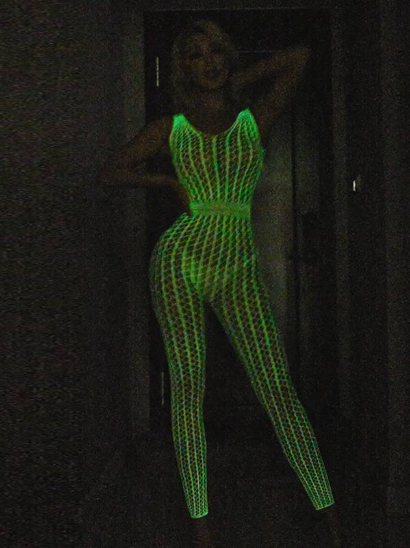Glow in the Dark Sexy See Through Fishnet Bodystockings for wholesale by Sweetkama