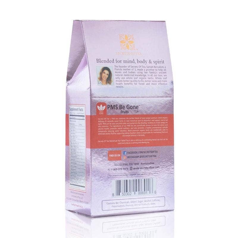 Secrets Of Tea - Wholesale Health/Detox Tea - Secrets Of Tea PCOS & PMS Be Gone Tea Support for Women - Symptom Relief, Mood, Acne, Skin darkens, and Menstrual Pain.5