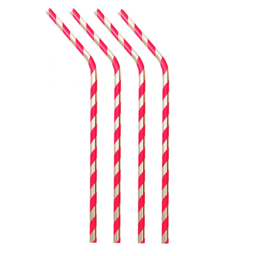 Echo Three – wholesale Drinking straw – Metal Straws Stripes (Set of 4)2