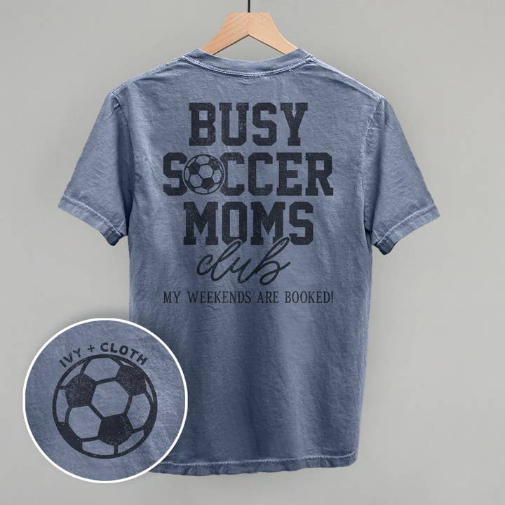 Ivy + Cloth - Wholesale Graphic Sweatshirt - Women's - Busy Soccer Moms Club (Back Print)