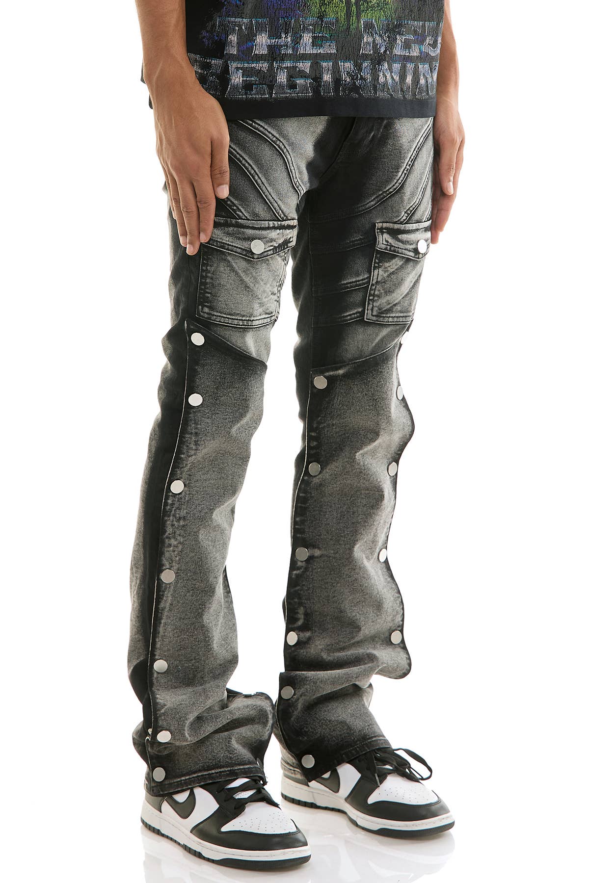 KDNK - Vente Jean – homme - JEAN ÉVASÉ À DOUBLE COUCHE3