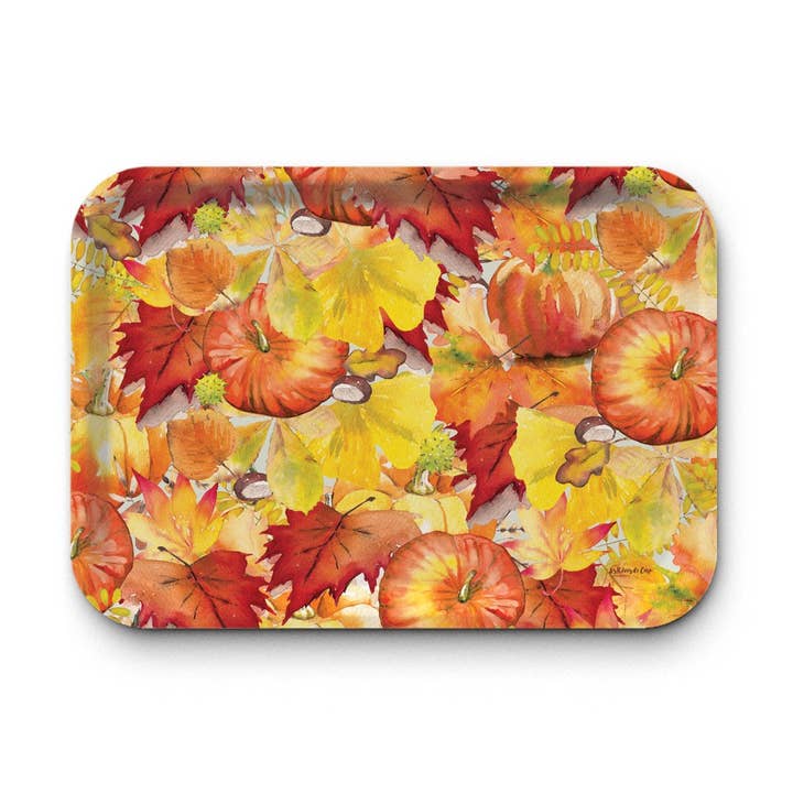 Kraft rektangulær bakke (42x30 cm) - Efterår for engroshandel hos Hirondelle & Cie