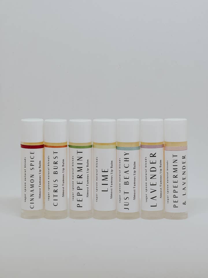 Almost Famous Lip Balm Set (7) for wholesale by Sugar Spoon Natural Blends