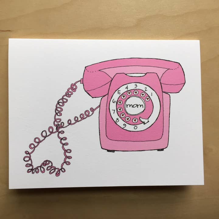 Call your Mom - Mother's Day Card for wholesale by Rachelink Cards & Illustrations