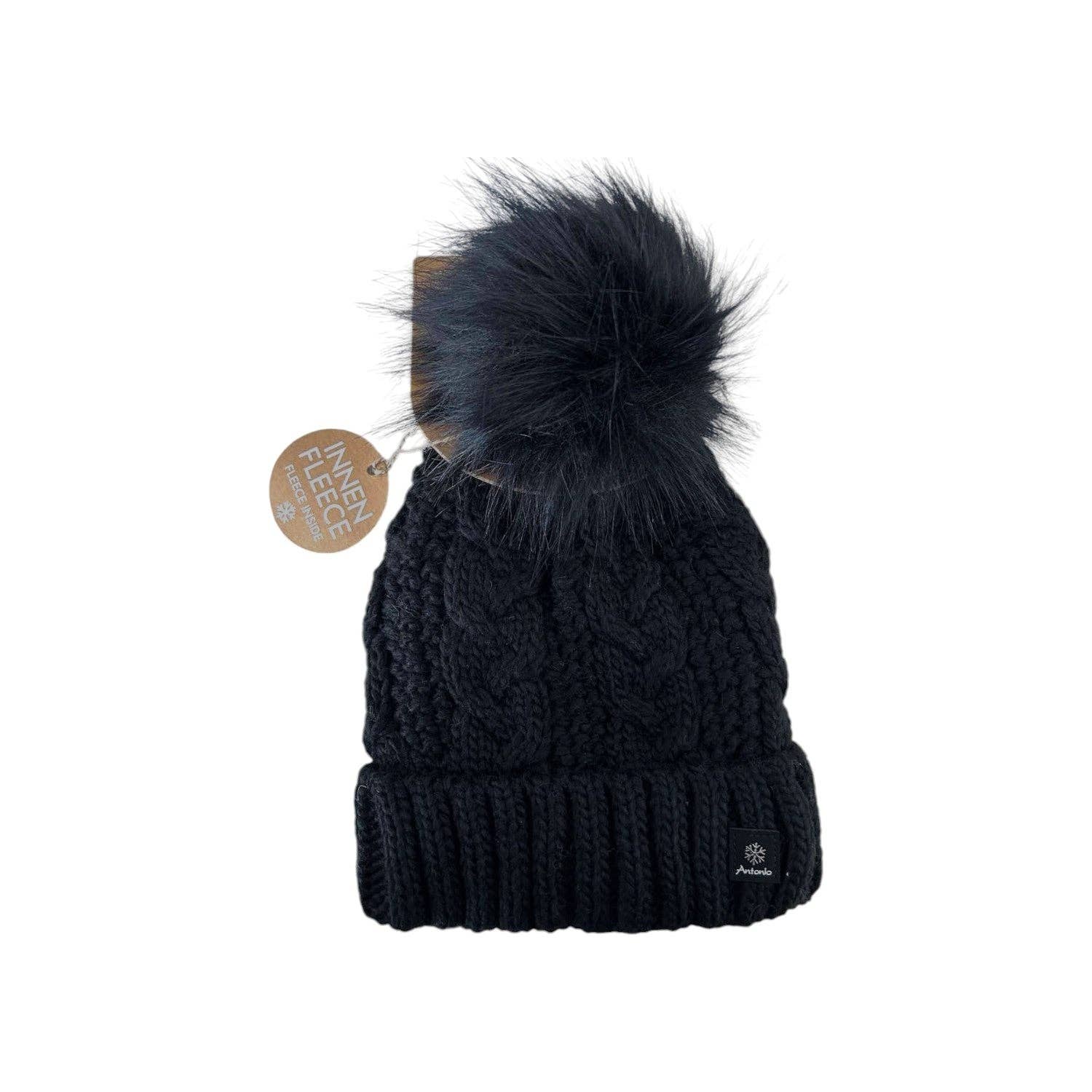 VewoTex - Wholesale Beanie - Women's - Knitted hat for women » lined winter hat with fleece » bobble hat » women's hat with cable pattern10