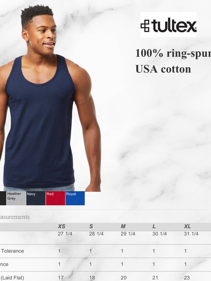 MYES BULK APPAREL - Wholesale Tank Top - Men's - Tultex Unisex Fine Jersey Tank – Lightweight Premium Cotton5