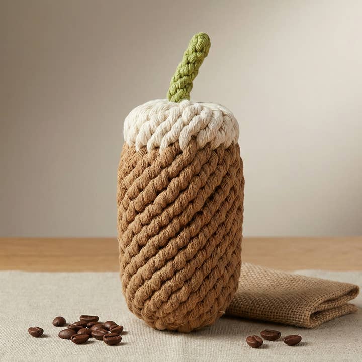 Handcrafted Coffee Pet Toy | Sustainable | Pet Chew Toy for wholesale by Monli Handcrafted Pet Toys
