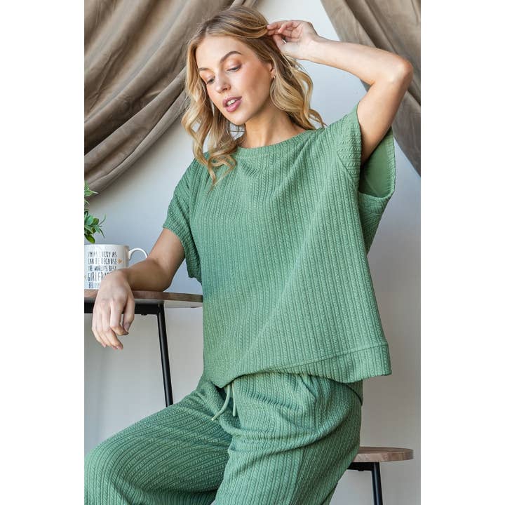 Veveret - Wholesale Knit Top - Women's - Waffle Textured Knit Top11