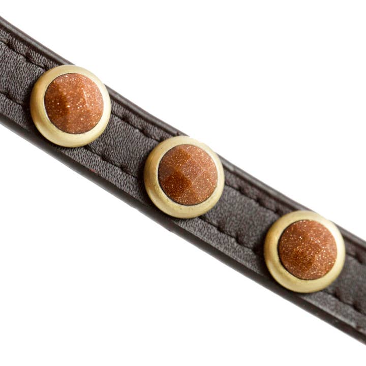 Dosha Dog – coleira - Cão por atacado – Coleira/coleira para cães Pebbie Mini - marrom, arenito dourado1