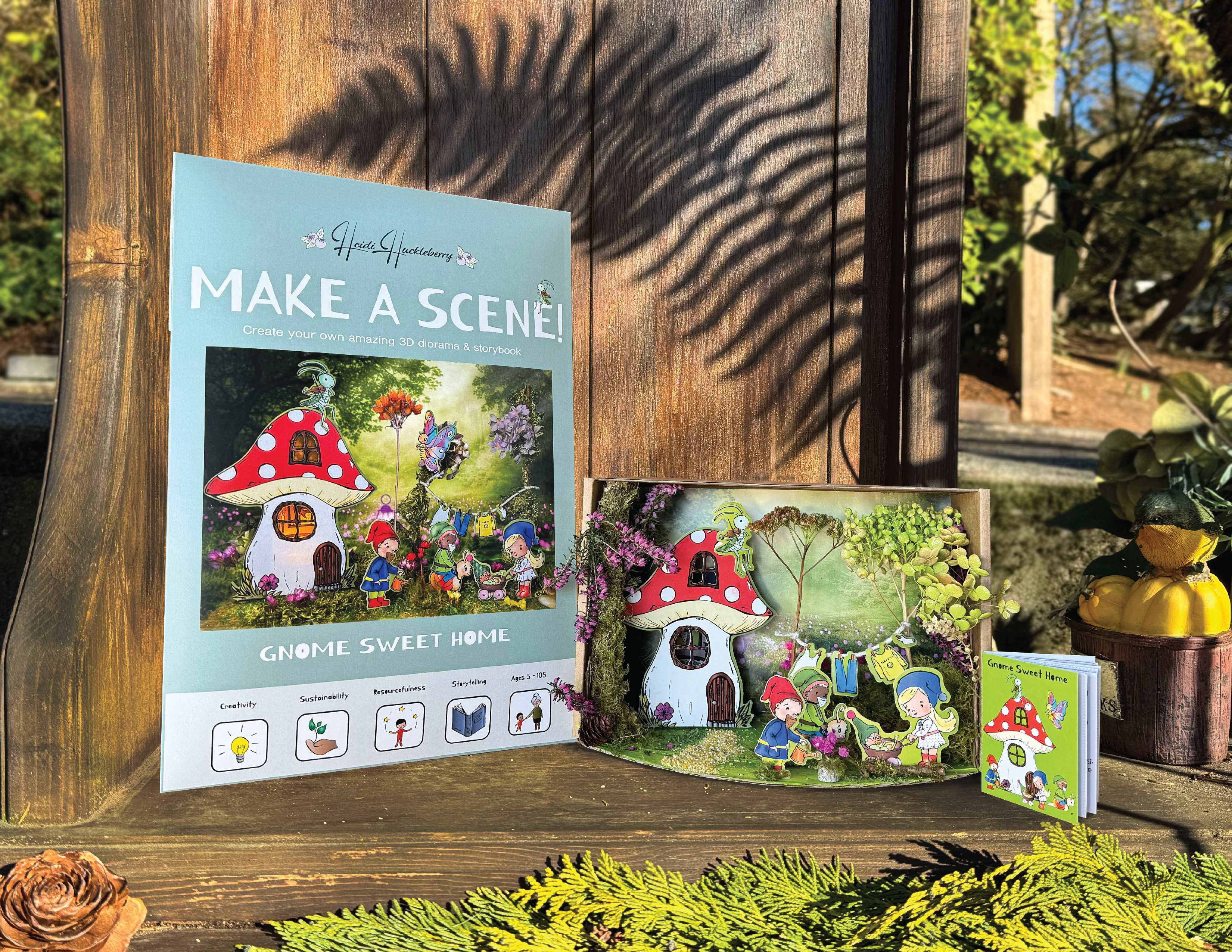 Heidi Huckleberry - Wholesale DIY Craft Kit - Nature Diorama Craft Kit: GNOME SWEET HOME - Make A Scene8