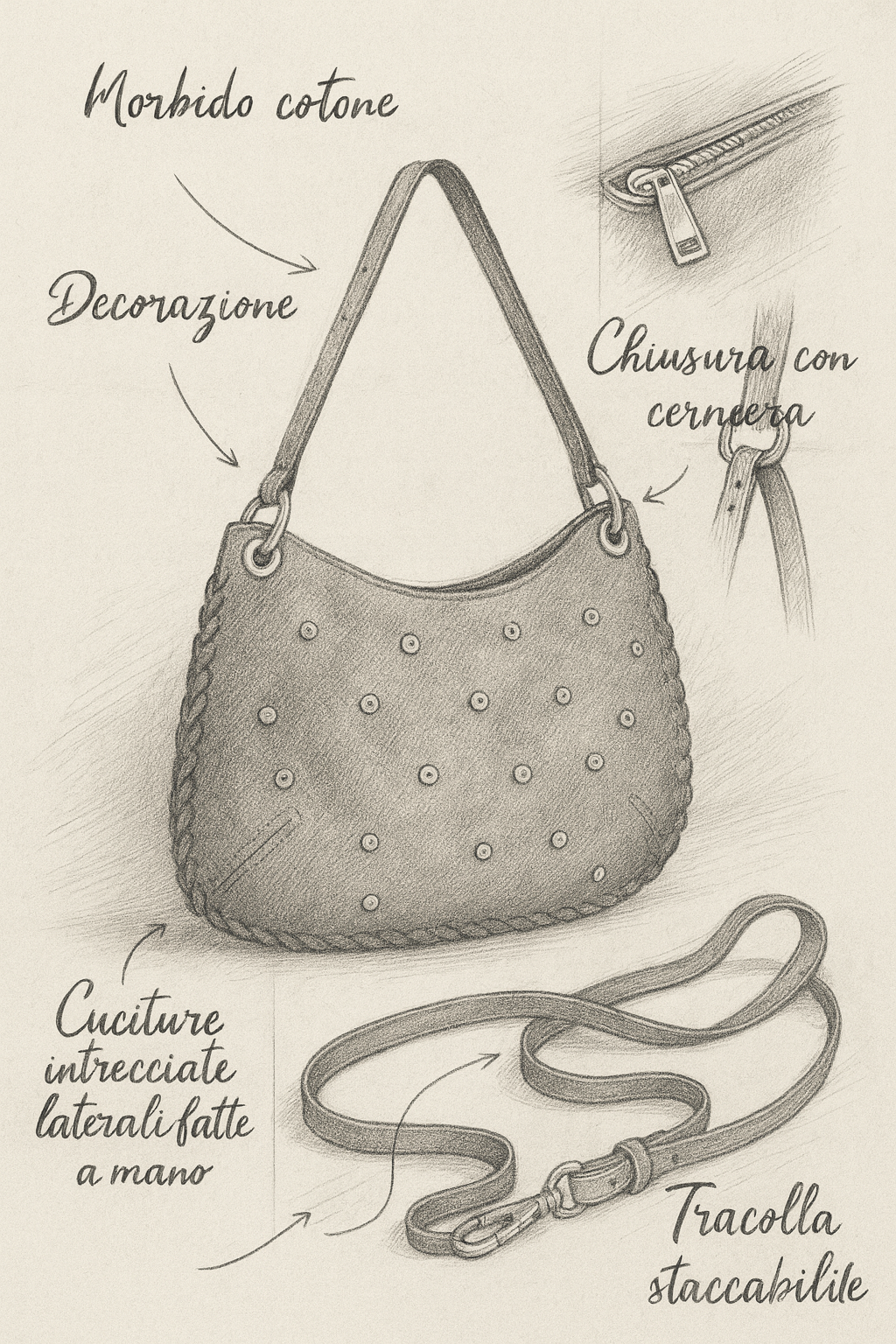 ITALIAN'S LEATHER - Wholesale Shoulder Bag - Women's - Olivia Suede Leather Bag 25101312