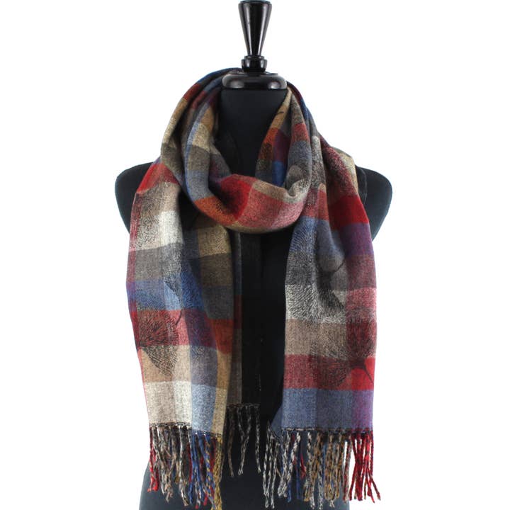Pretty Persuasions - Wholesale Sjaal - Dames - S25388 Ginkgo-Patroon Omkeerbare Sjaal64