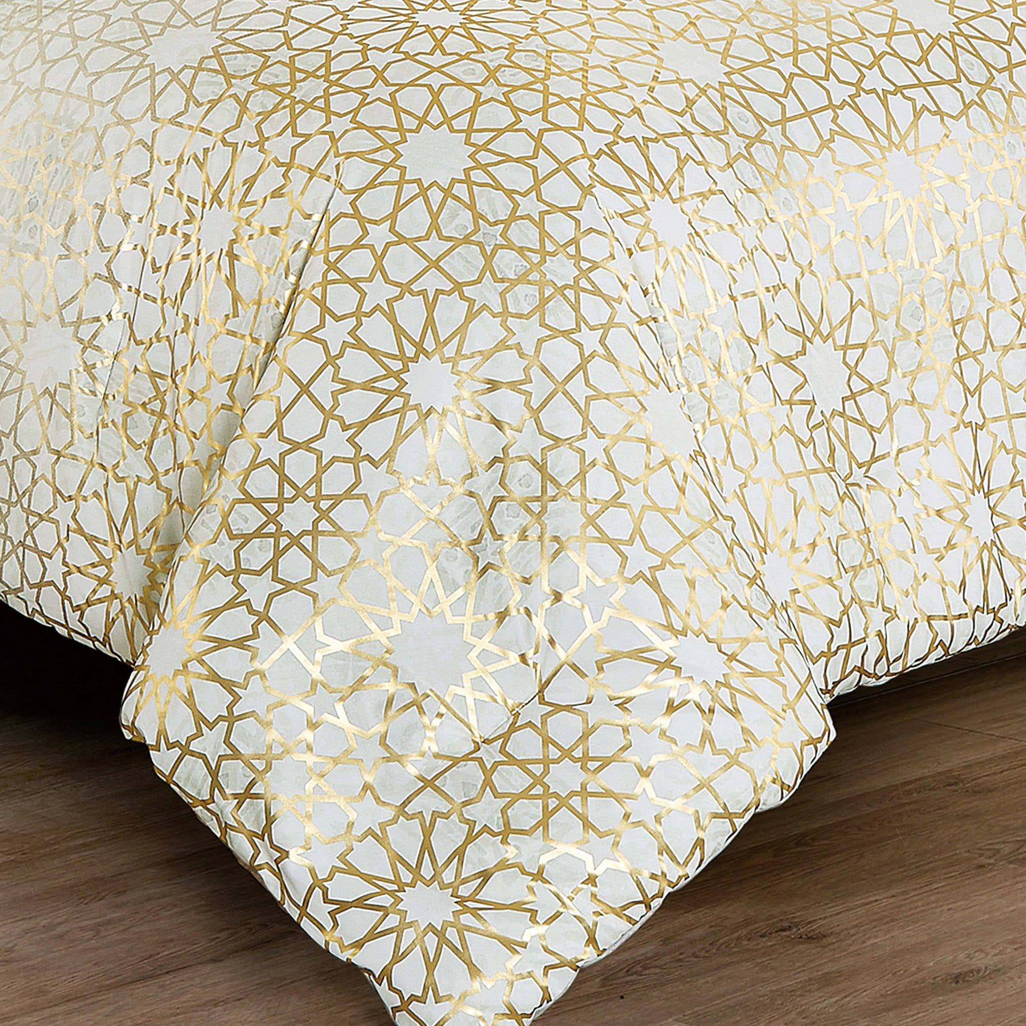 Linen Mart – Engroshandel Sengesæt – Royal Gold Jacquard Talsmanden - 6 Piece Sæt6