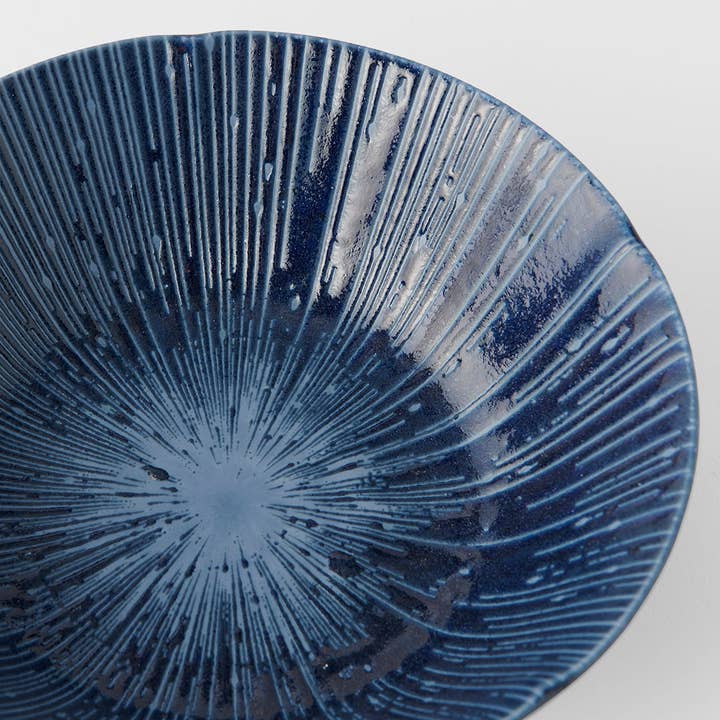 Made In Japan Tableware - Wholesale Bowl - Ice Drift Sapphire bowl 21cm