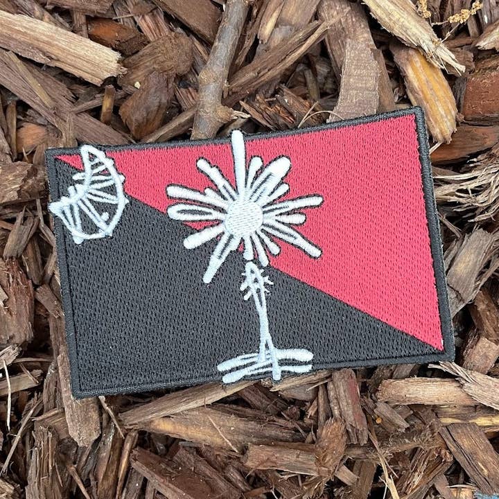 Rybo Shop - Wholesale Patch - South Carolina Garnet and Black State Flag Iron-On Patch0