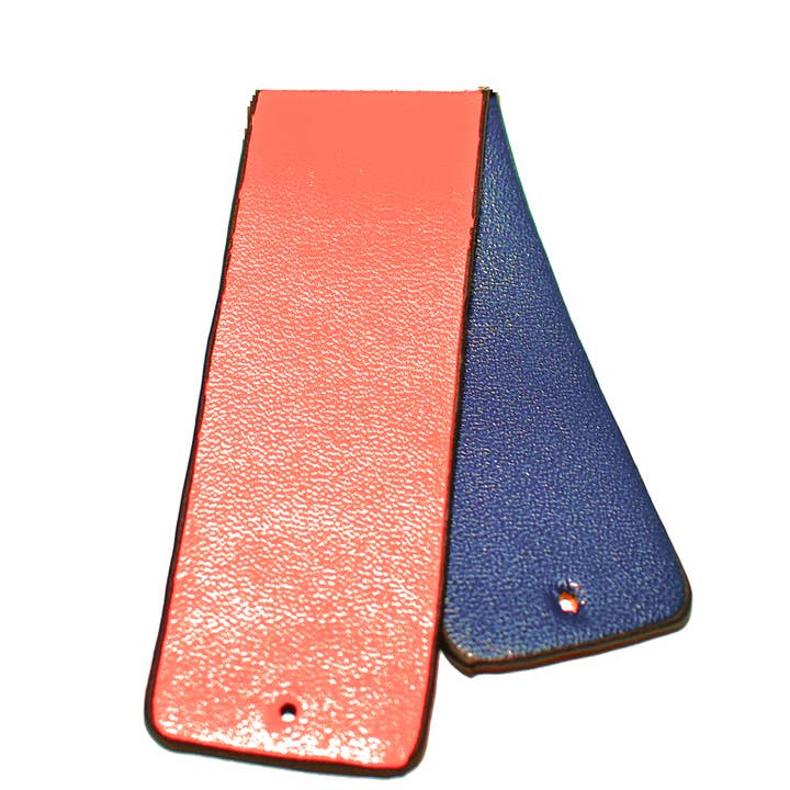 Laurent Scott Collection - Wholesale Bangle Bracelet - Interchangeable Leather Band - Navy/Coral0