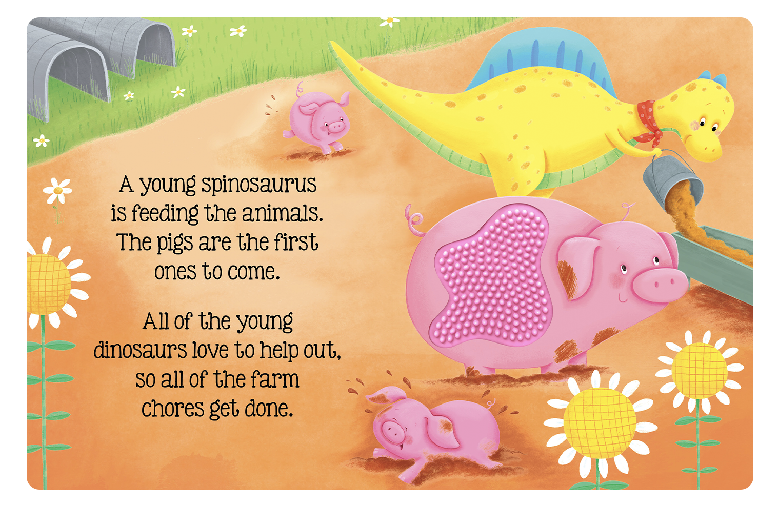Little Hippo Books - Wholesale Baby & Toddler Book (0-2) - Old MacDino's Farm  -Touch and Feel Sensory Board Book2