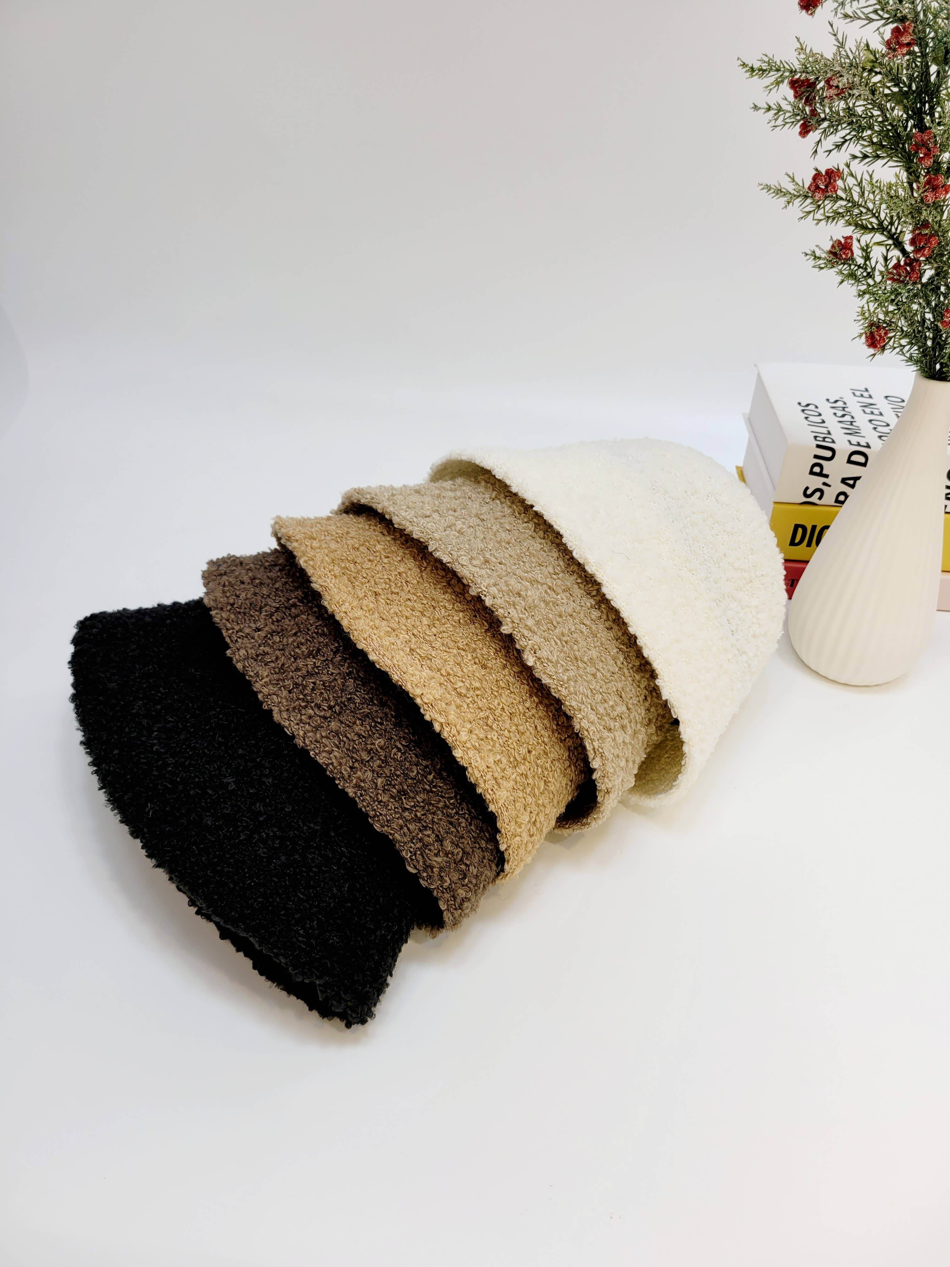 Comfortarians - Wholesale Bucket Hat - Women's - Textured Alpaca Wool Bucket Hat, Extra Warm Winter Hat2