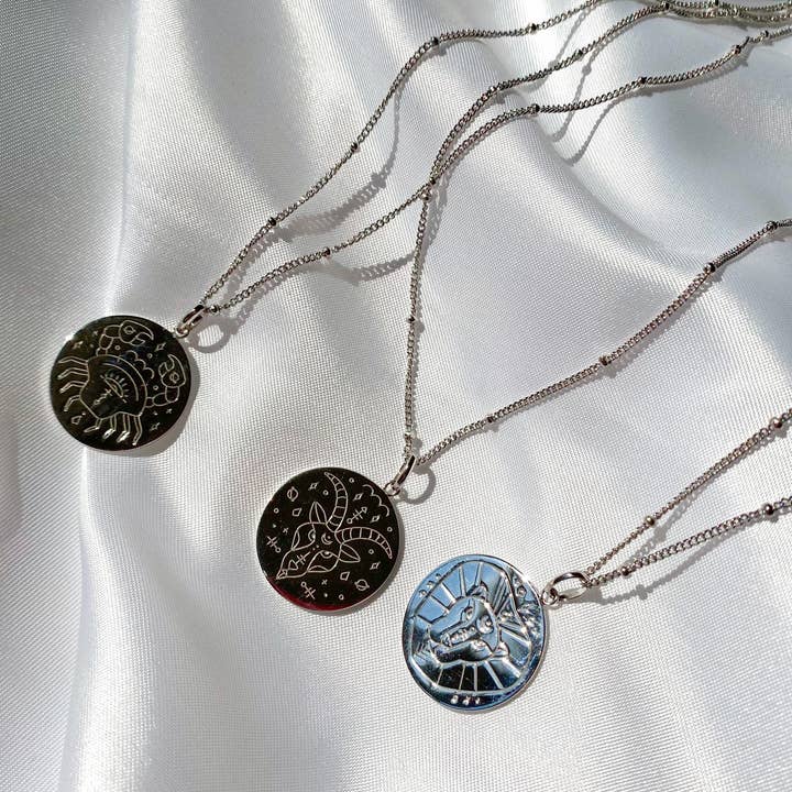 Collar de plata Zodiaco para venta al por mayor de Zelda Bijoux