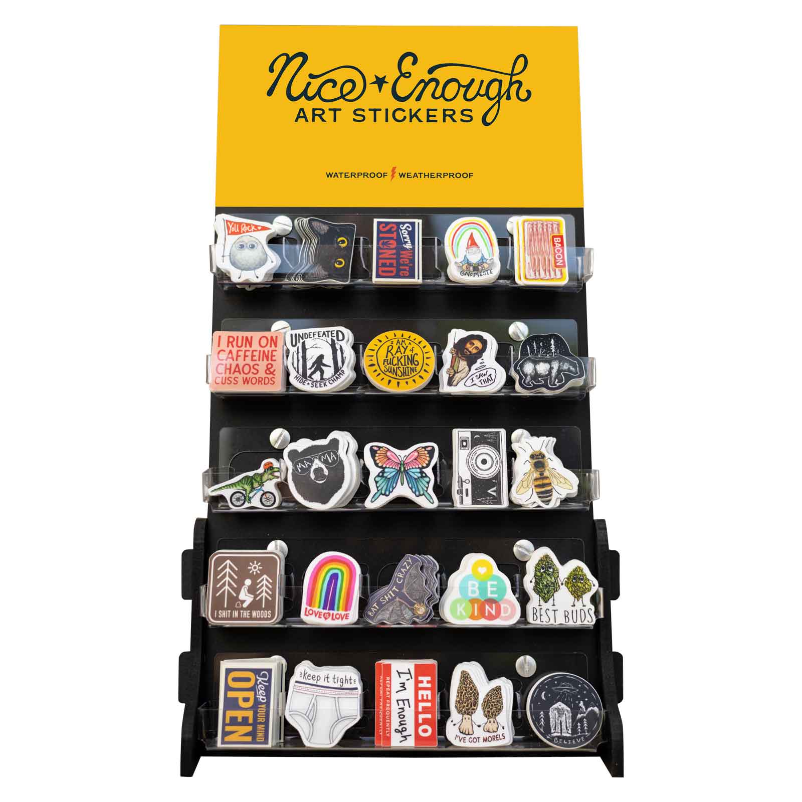 Nice Enough Stickers - Wholesale Retailer Display - Paper & Novelty - 25-pocket Mini Sticker Display Only stickers sold separately1