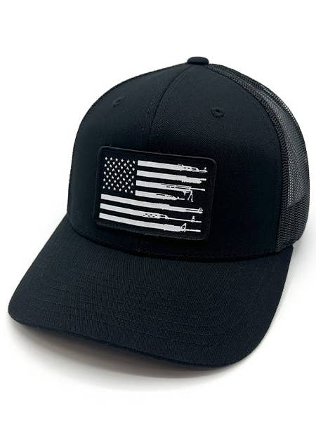 Firearm Flag Woven Patch Hat for wholesale by Shield Republic