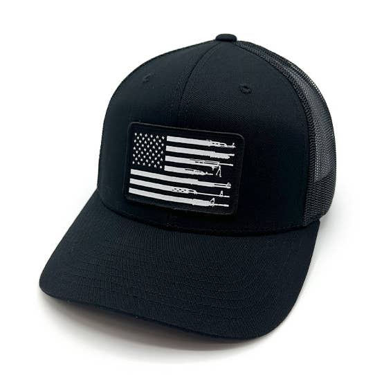 Firearm Flag Woven Patch Hat for wholesale by Shield Republic