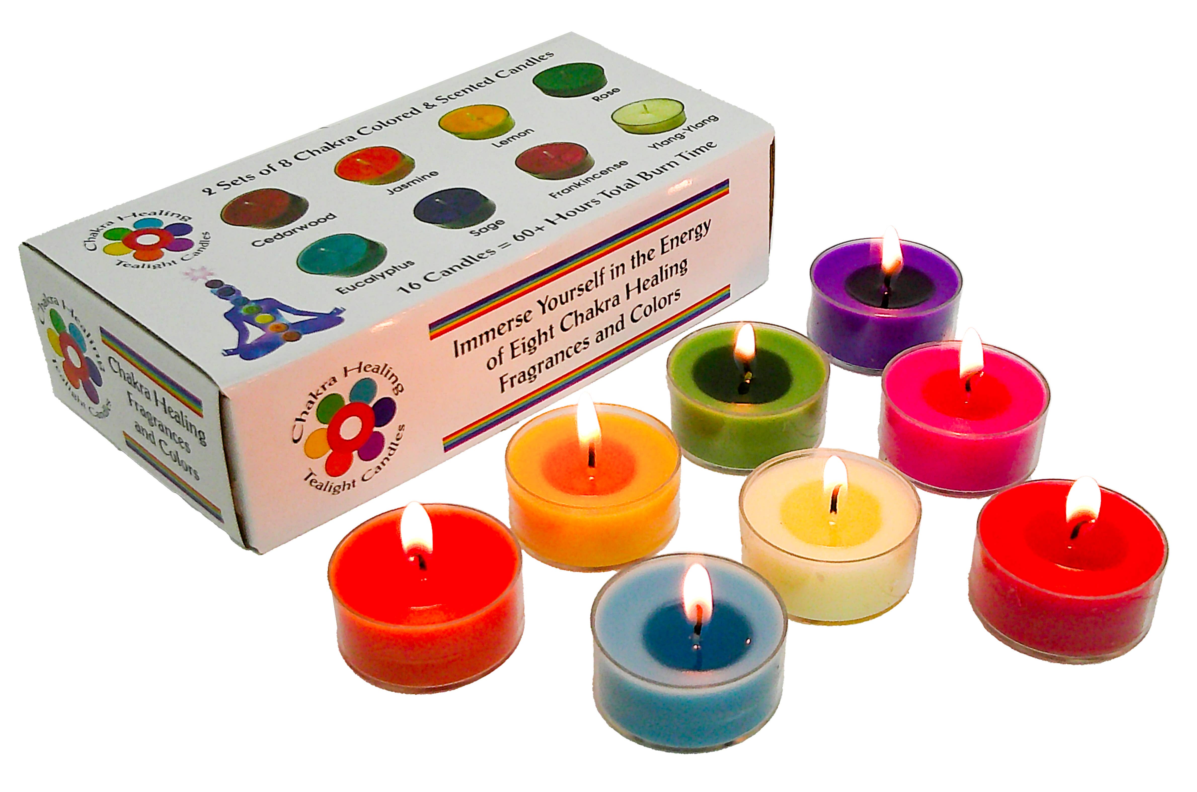Deep Healing Light - Wholesale Meditation Supplies - Chakra Healing Tealight Candles, Scented and Colored Candles8