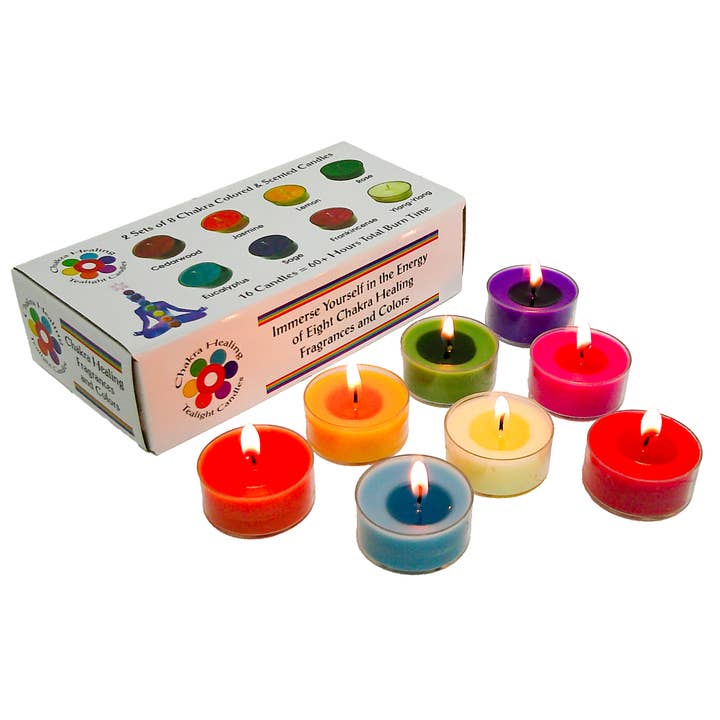 Deep Healing Light - Wholesale Meditation Supplies - Chakra Healing Tealight Candles, Scented and Colored Candles8