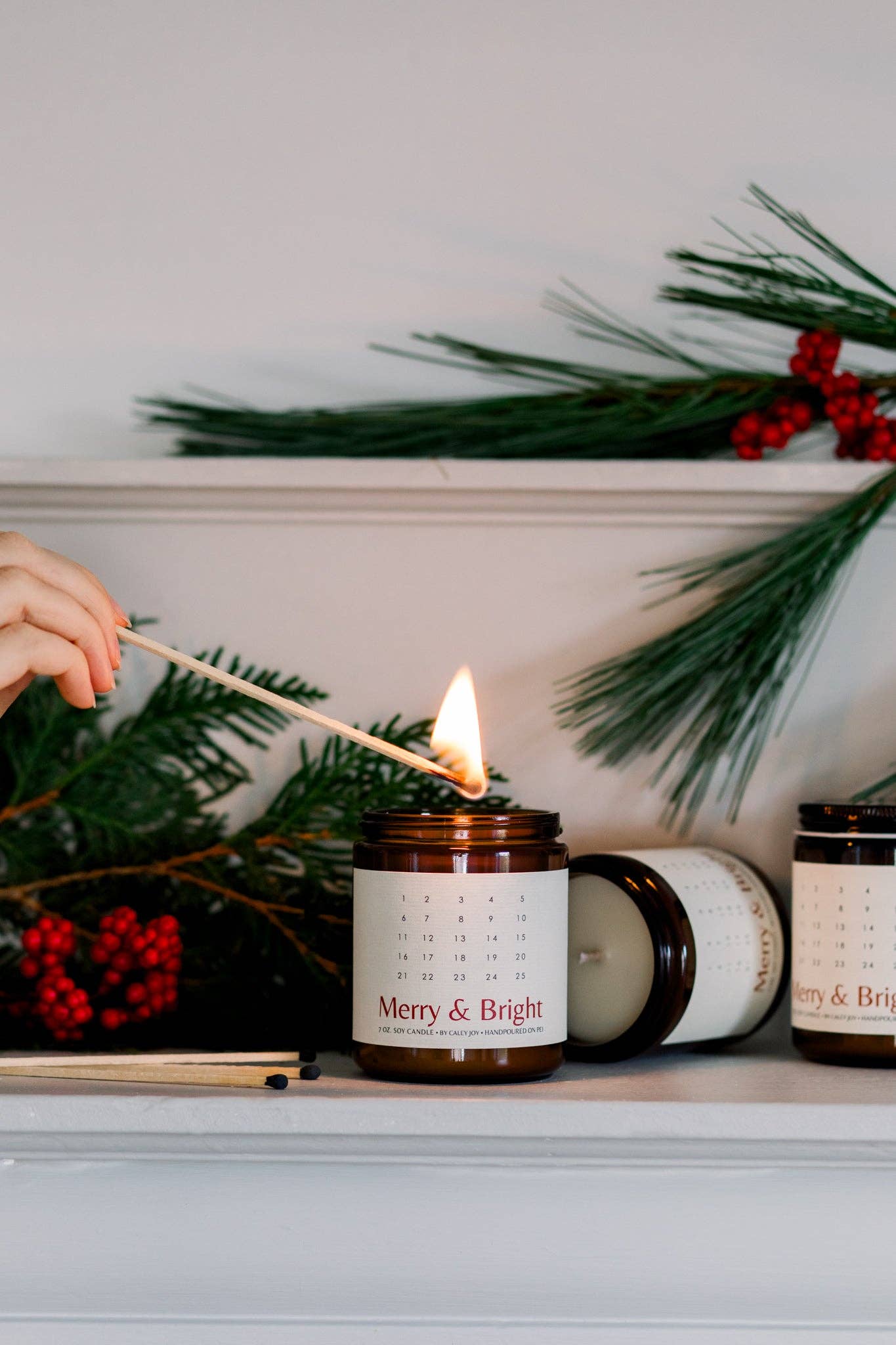 By Caley Joy – Großhandel Kerze im Glas / gefüllte Kerze – Adventskalenderkerze - 24 Tage Feiertagsglanz2