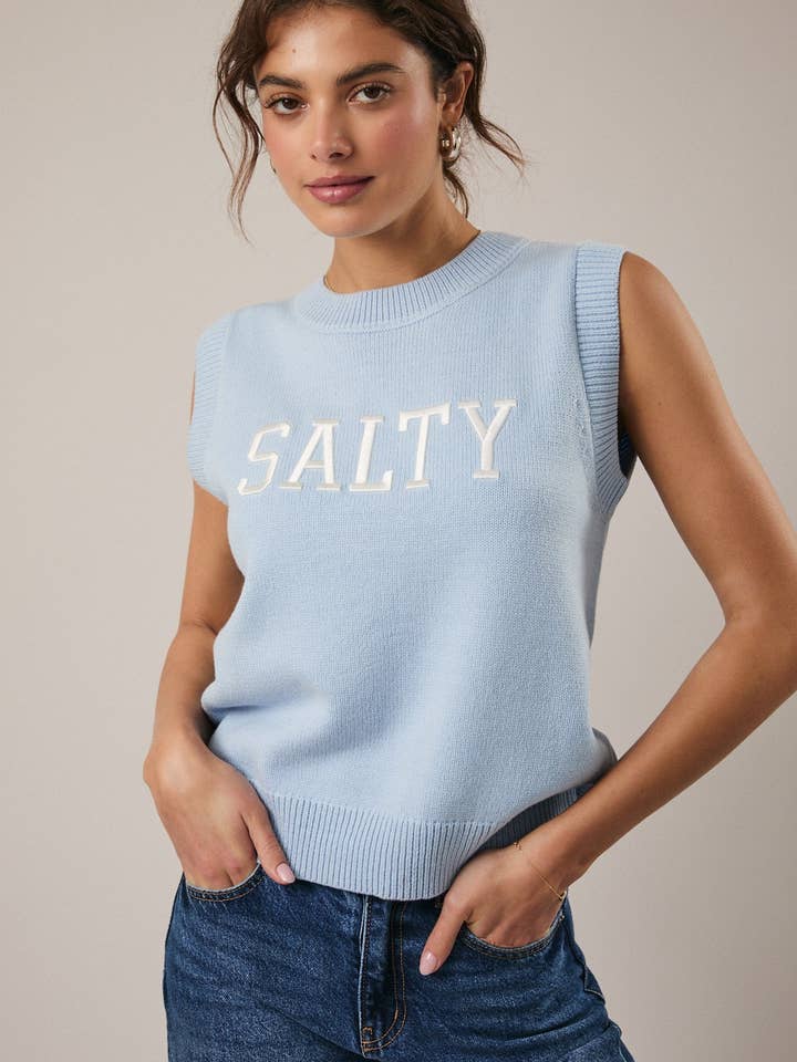 Salty Sweater Tank Easy, Elevated, and Effortlessly Cool for wholesale by Ashley’s Clothing Design Inc.