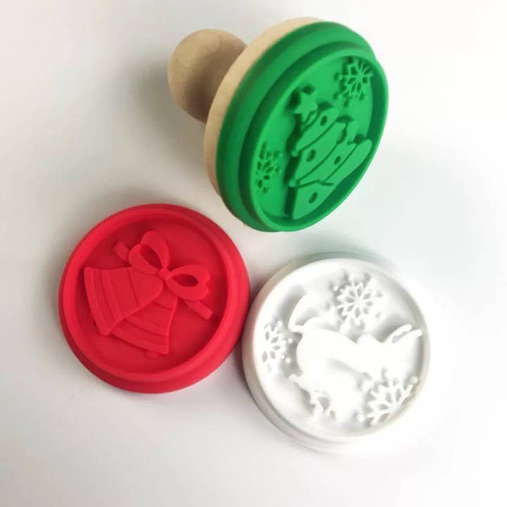 Holiday Cookie Stamp Set – 3 Festive Silicone Designs for wholesale by YGM Creations